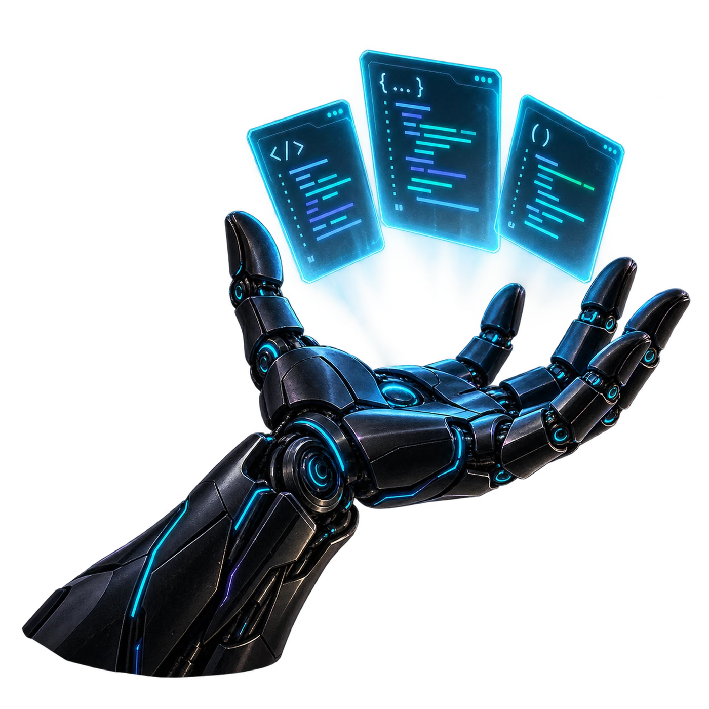 A spatial hand holding movable code screens